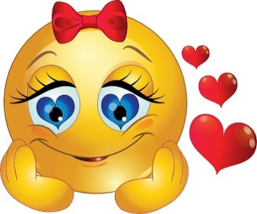 les smileys d'amour