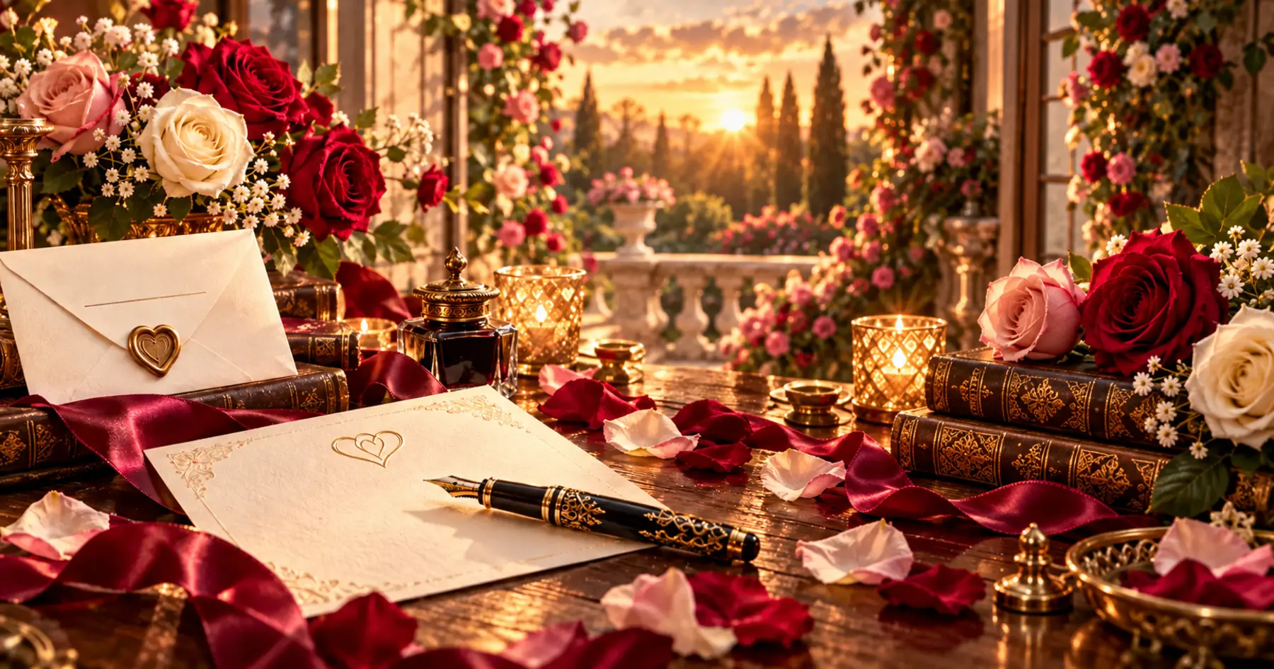 Décor romantique pour créer un poème avec un prénom