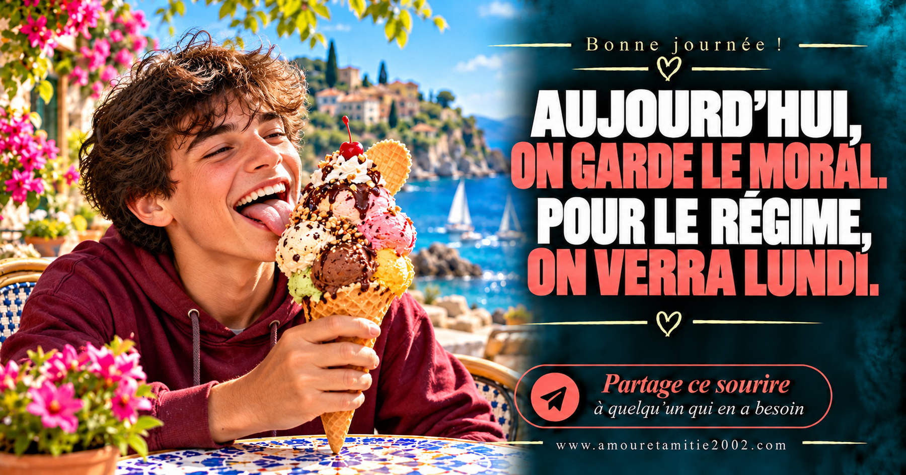 Aujourd’hui, on garde le moral. Pour le régime, on verra lundi.