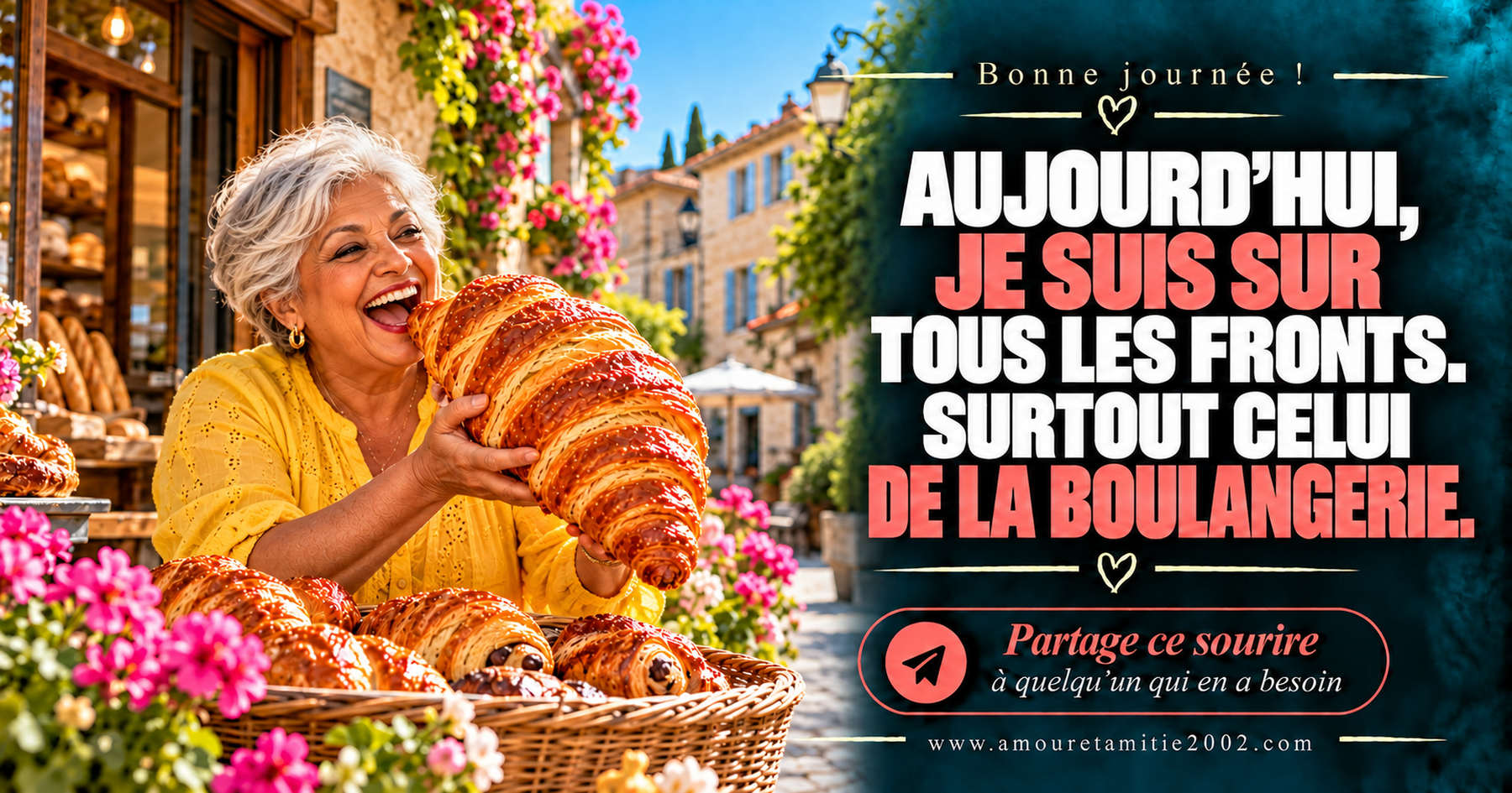 Aujourd’hui, je suis sur tous les fronts. Surtout celui de la boulangerie.