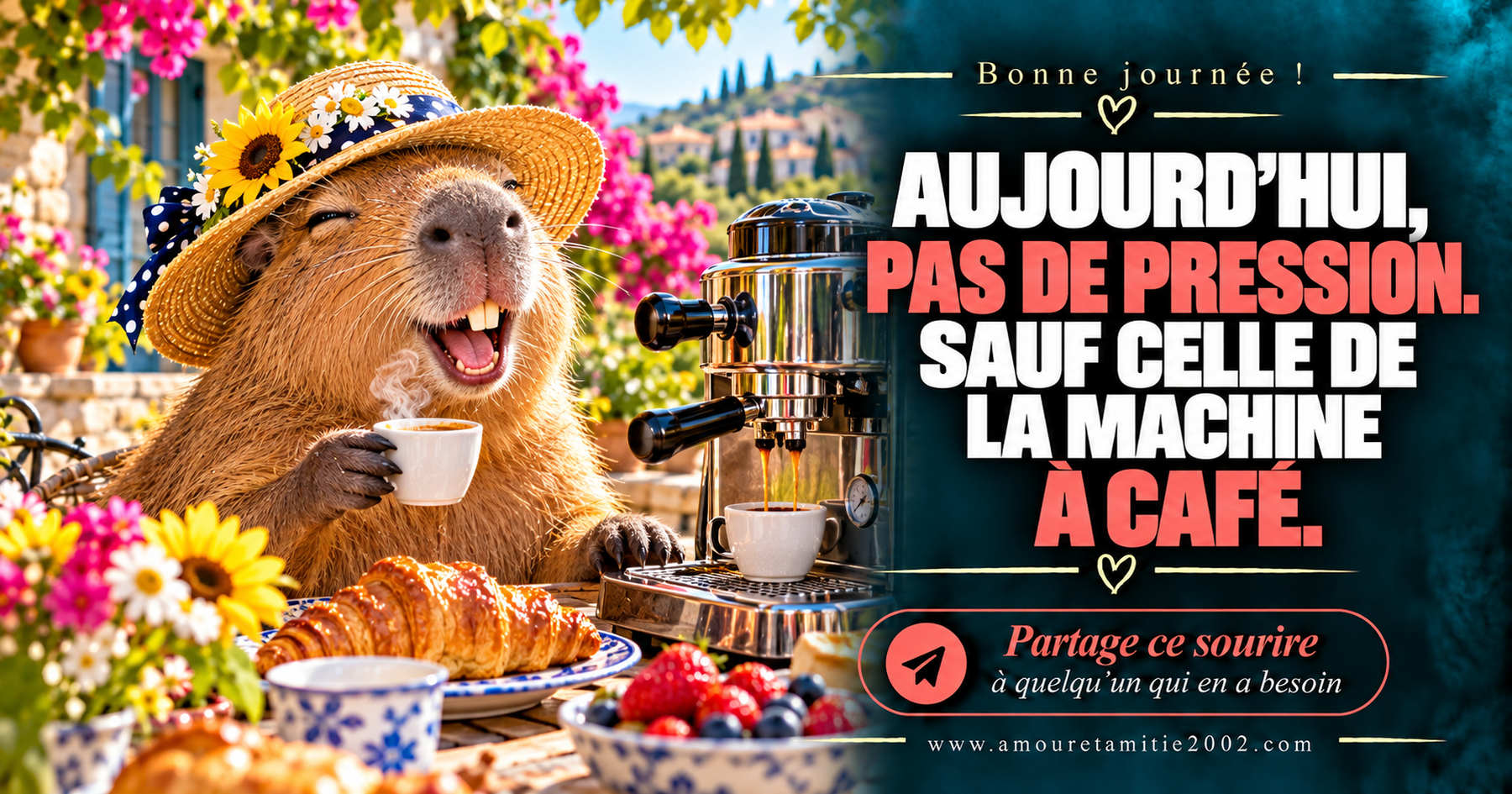 Aujourd’hui, pas de pression. Sauf celle de la machine à café.