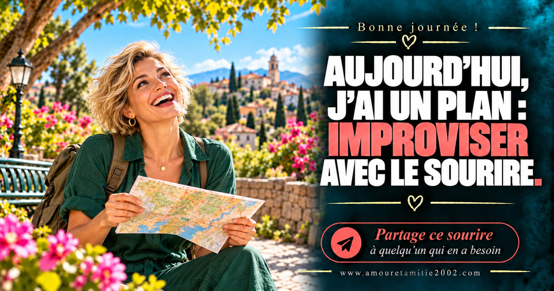 Aujourd’hui, j’ai un plan : improviser avec le sourire.