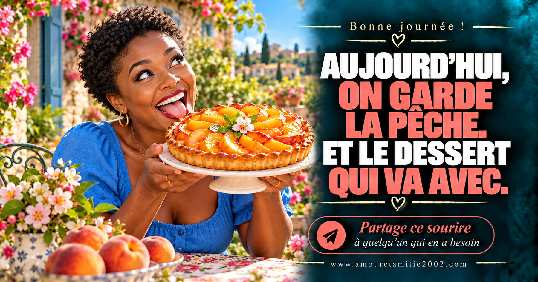 Aujourd’hui, on garde la pêche. Et le dessert qui va avec.