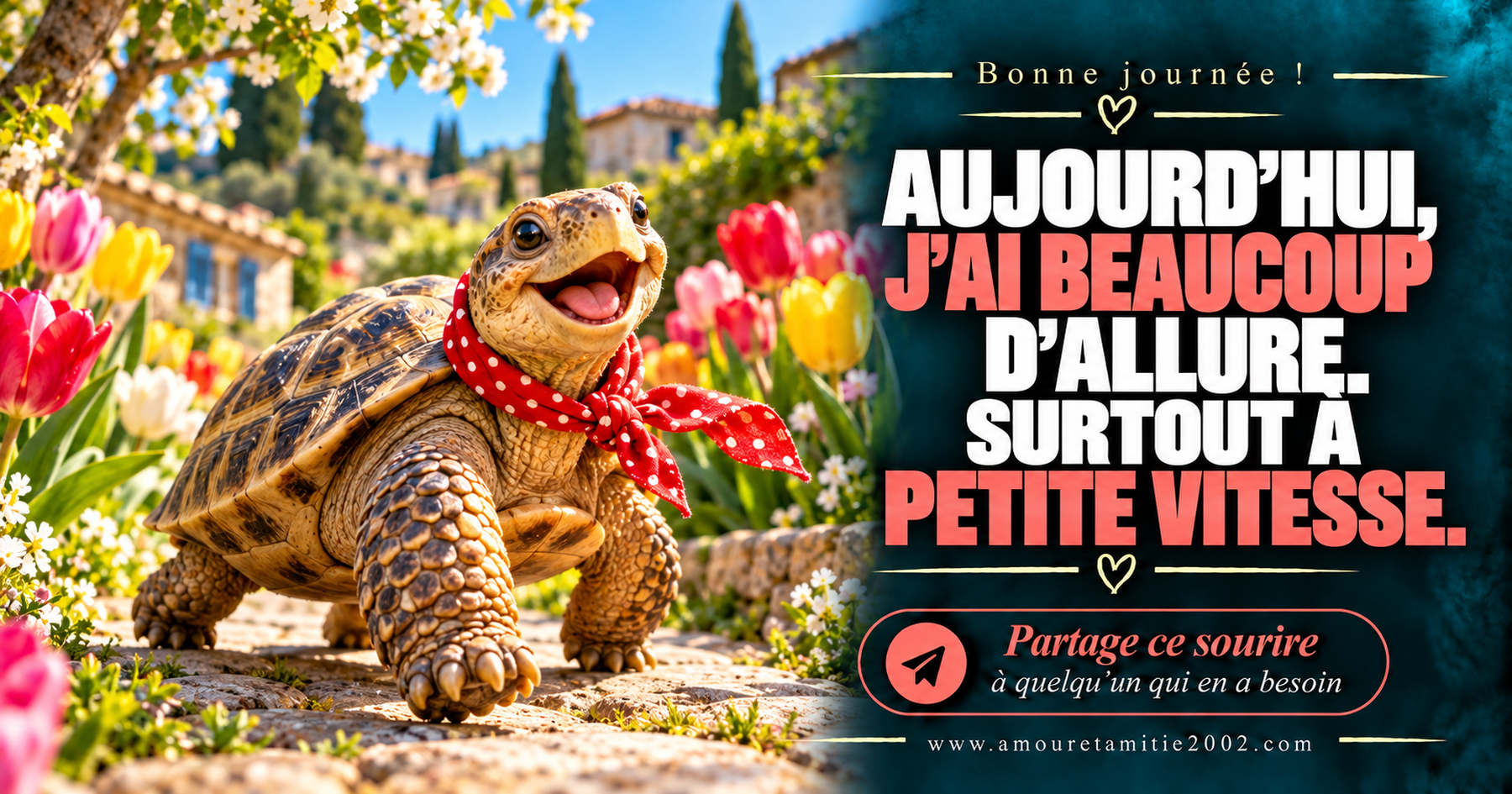 Aujourd’hui, j’ai beaucoup d’allure. Surtout à petite vitesse.