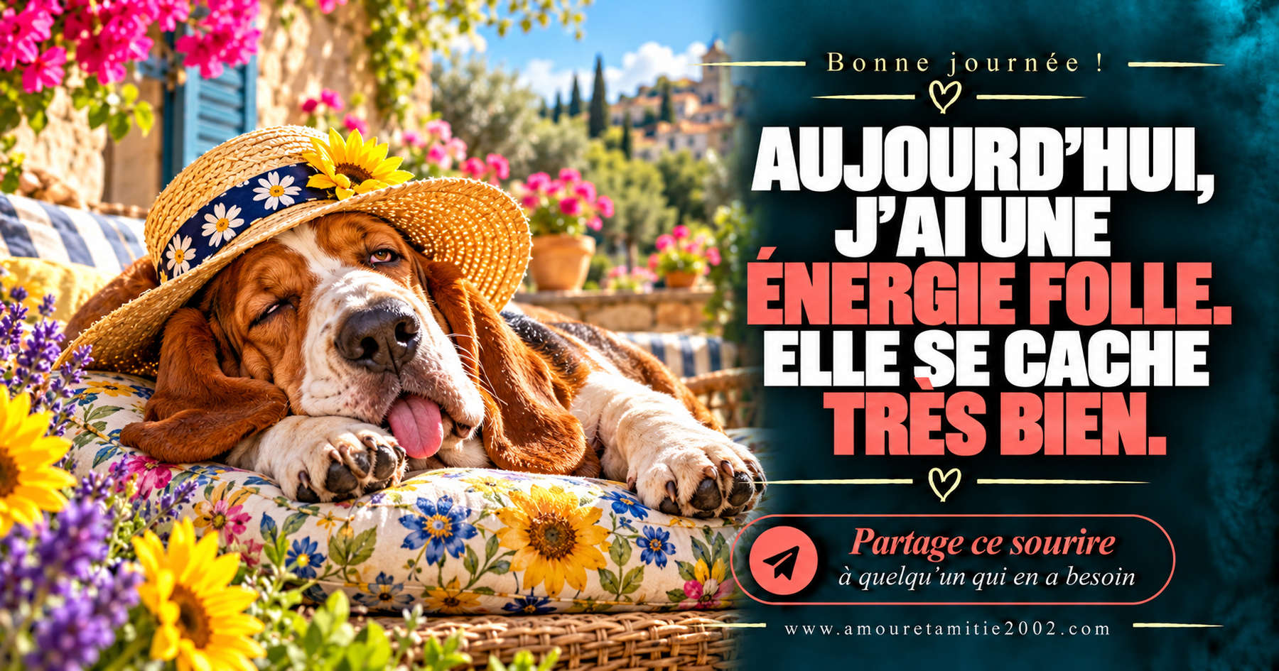 Aujourd’hui, j’ai une énergie folle. Elle se cache très bien.