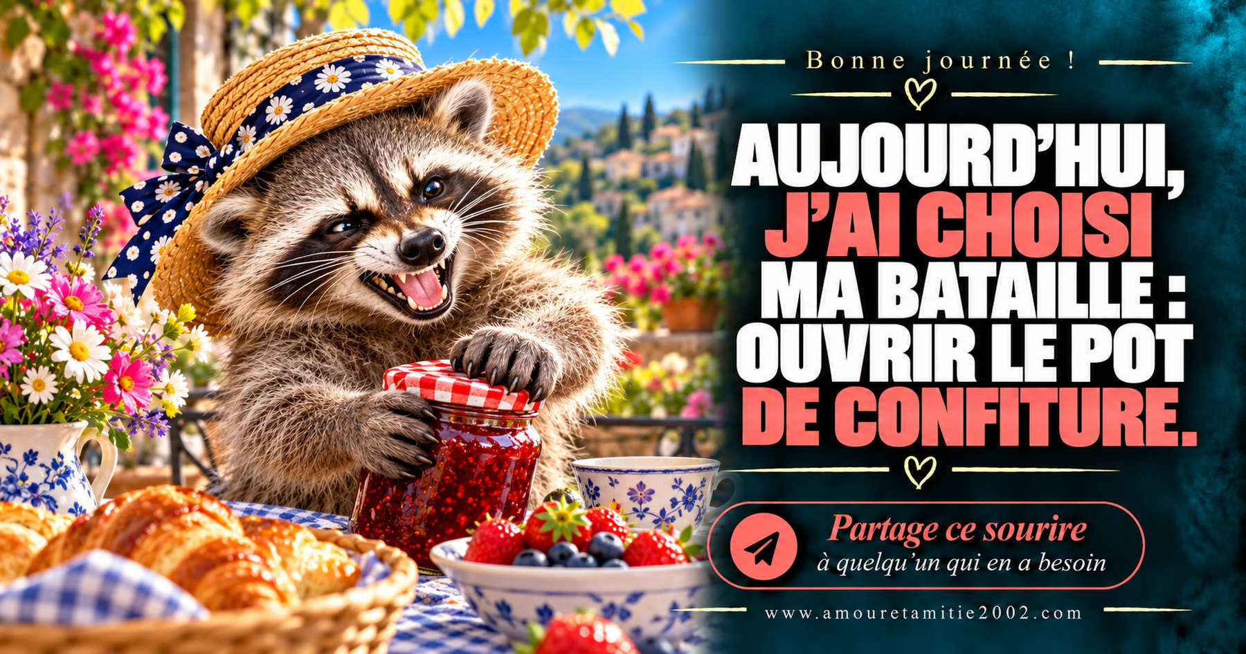 Aujourd’hui, j’ai choisi ma bataille : ouvrir le pot de confiture.