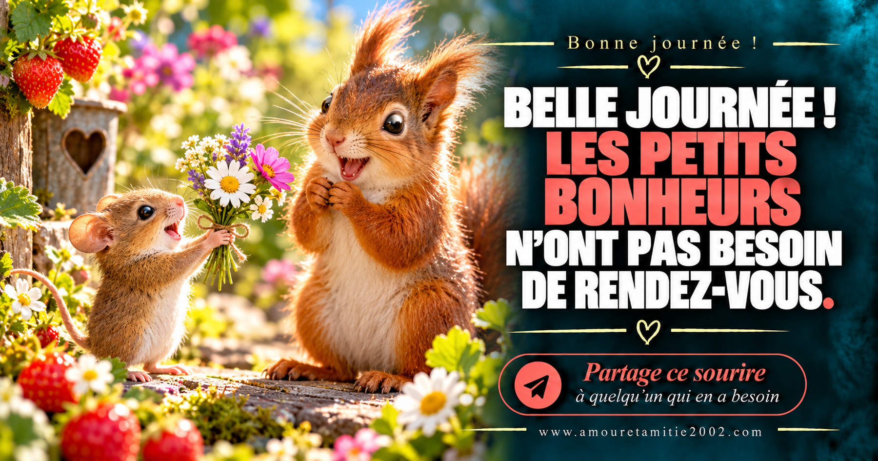 Belle journée ! Les petits bonheurs n’ont pas besoin de rendez-vous.