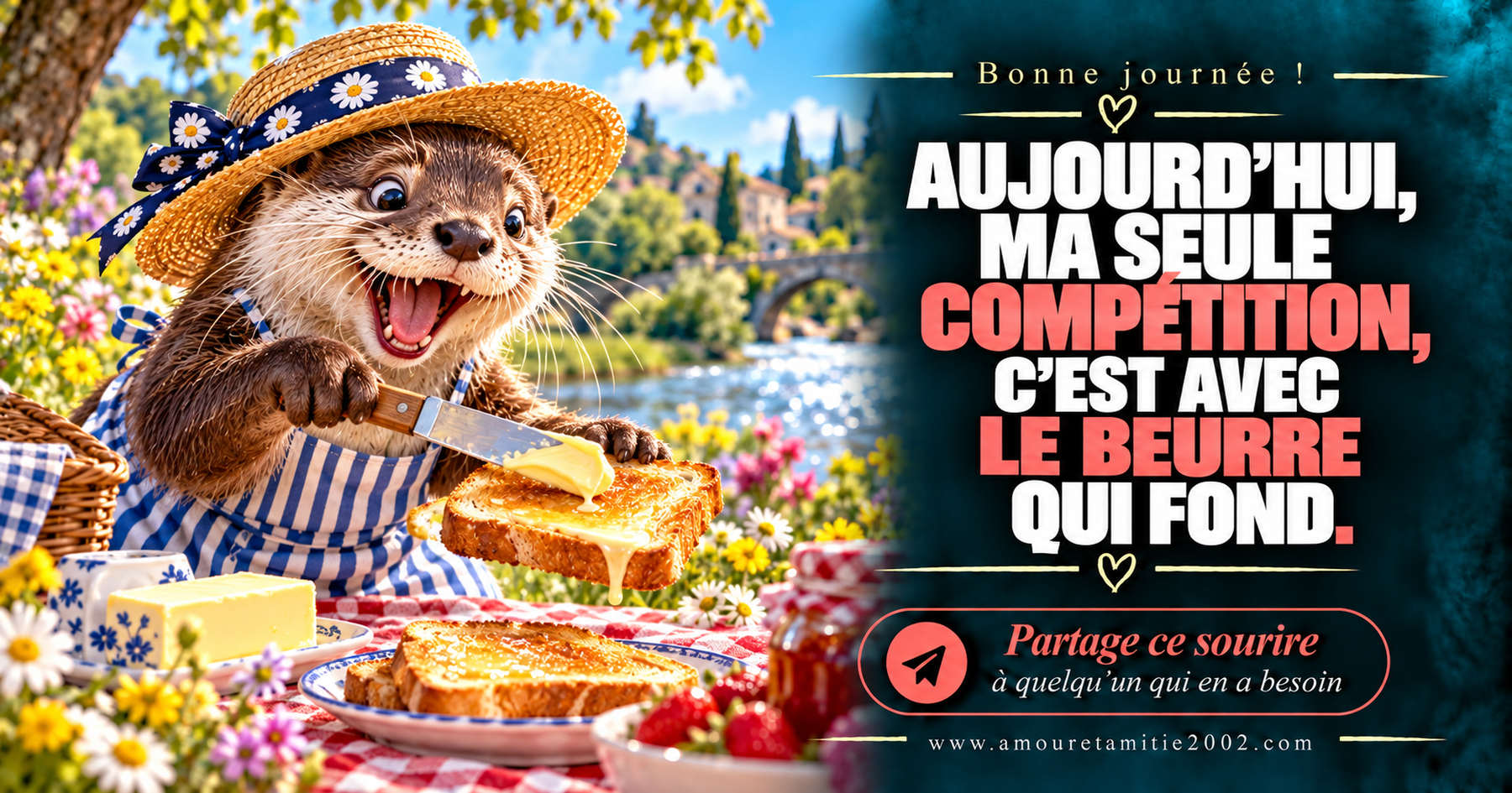 Aujourd’hui, ma seule compétition, c’est avec le beurre qui fond.