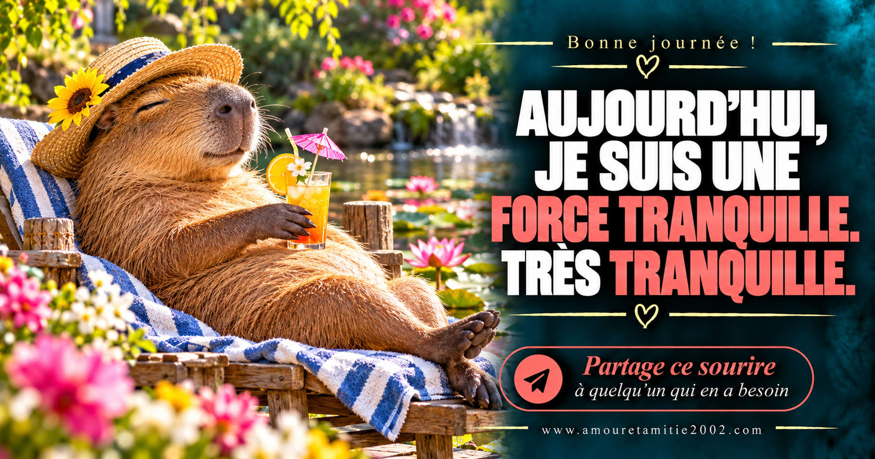 Aujourd’hui, je suis une force tranquille. Très tranquille.