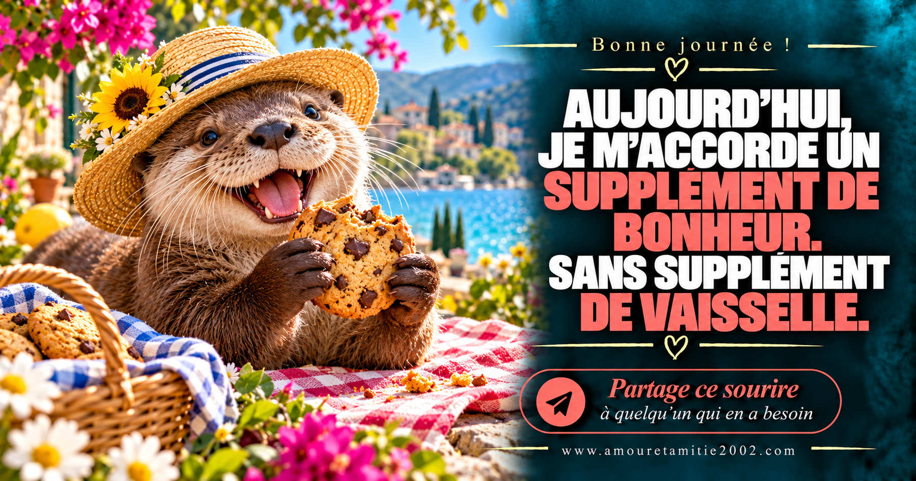 Aujourd’hui, je m’accorde un supplément de bonheur. Sans supplément de vaisselle.