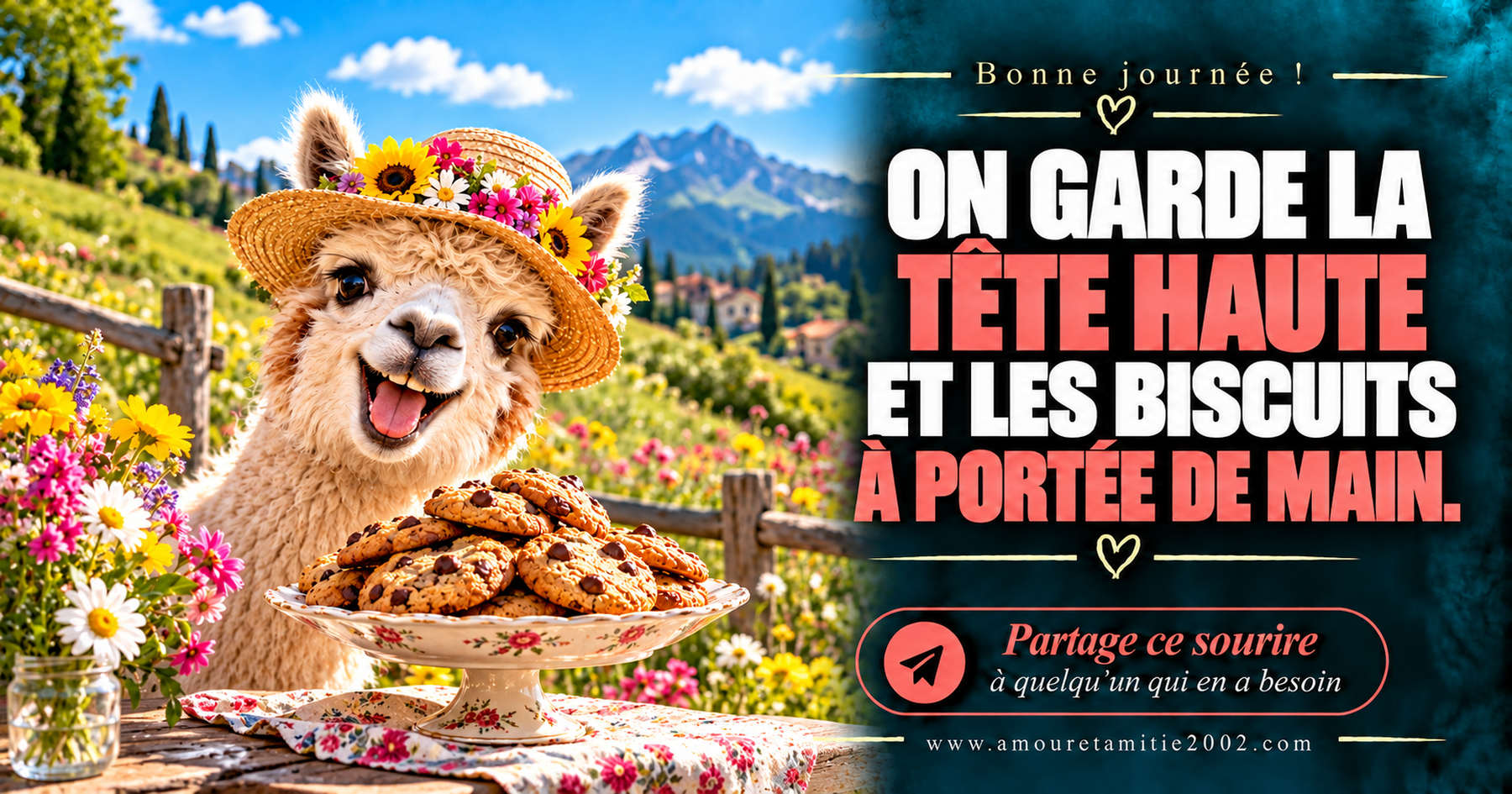 Bonne journée ! On garde la tête haute et les biscuits à portée de main.
