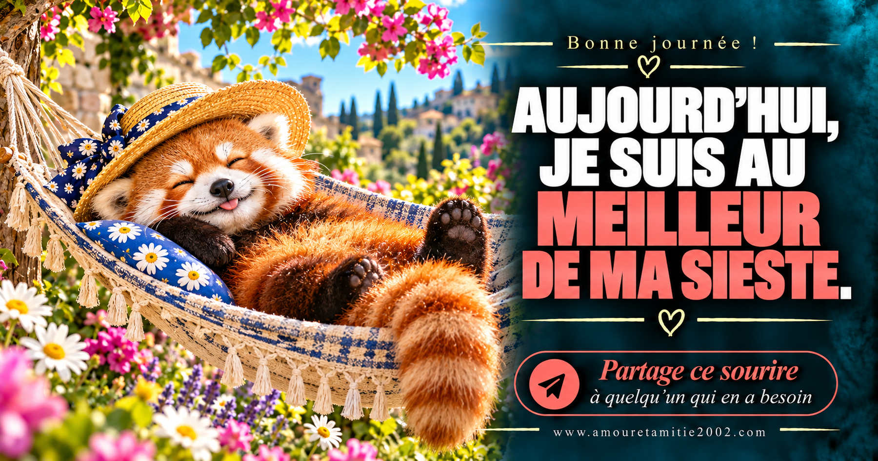Aujourd’hui, je suis au meilleur de ma sieste.