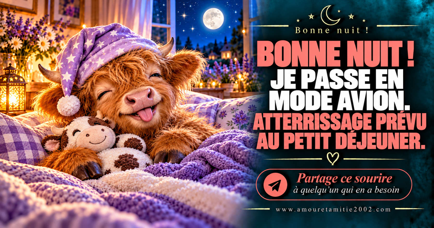 Bonne nuit ! Je passe en mode avion. Atterrissage prévu au petit déjeuner.