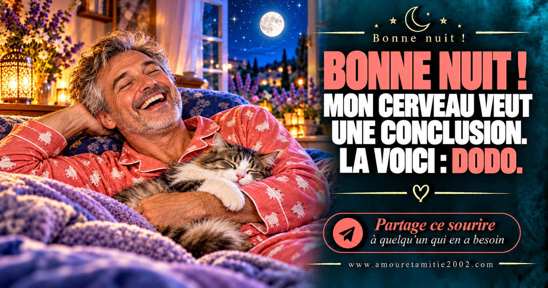 Bonne nuit ! Mon cerveau veut une conclusion. La voici : dodo.