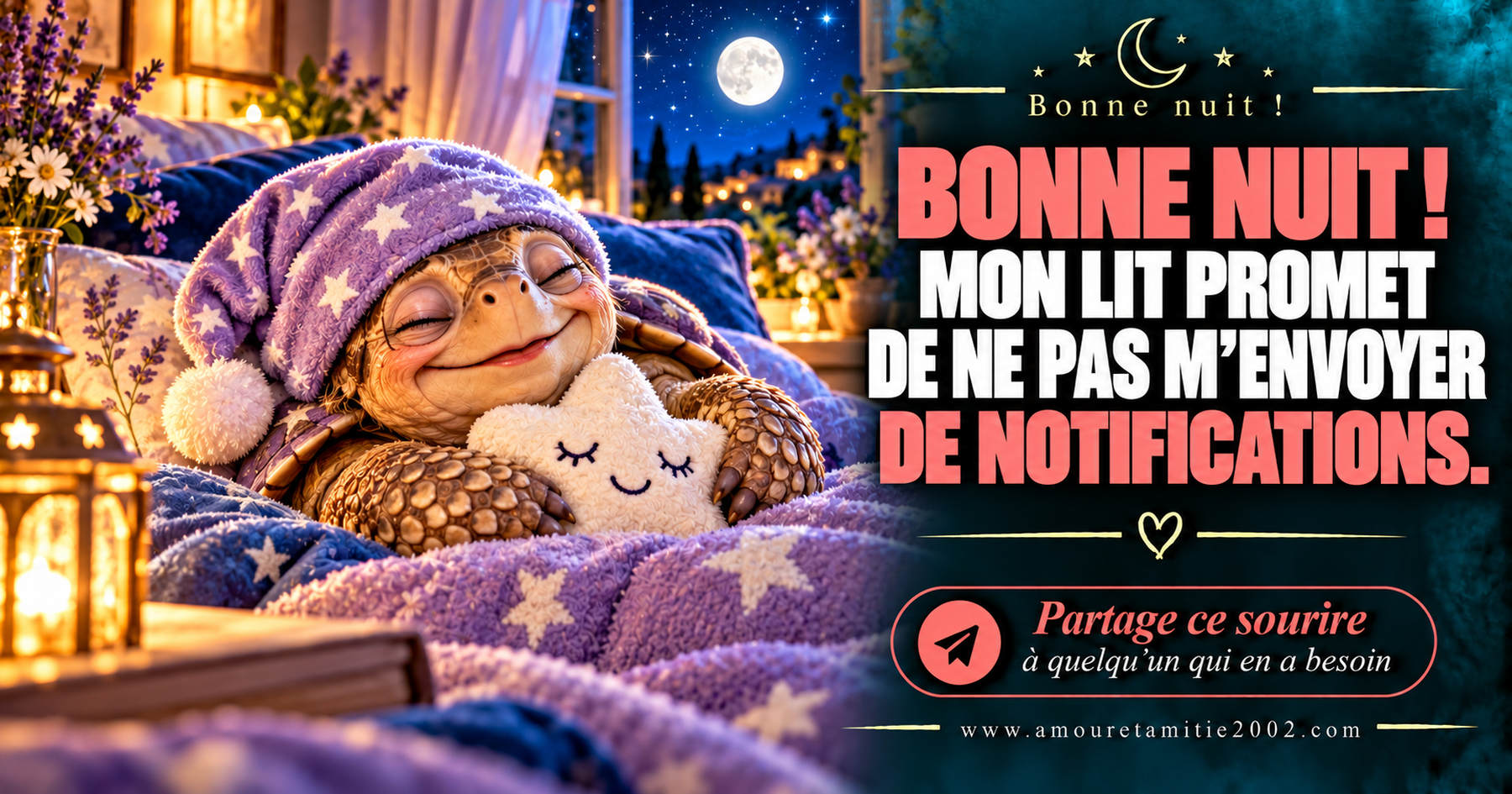 Bonne nuit ! Mon lit promet de ne pas m’envoyer de notifications.