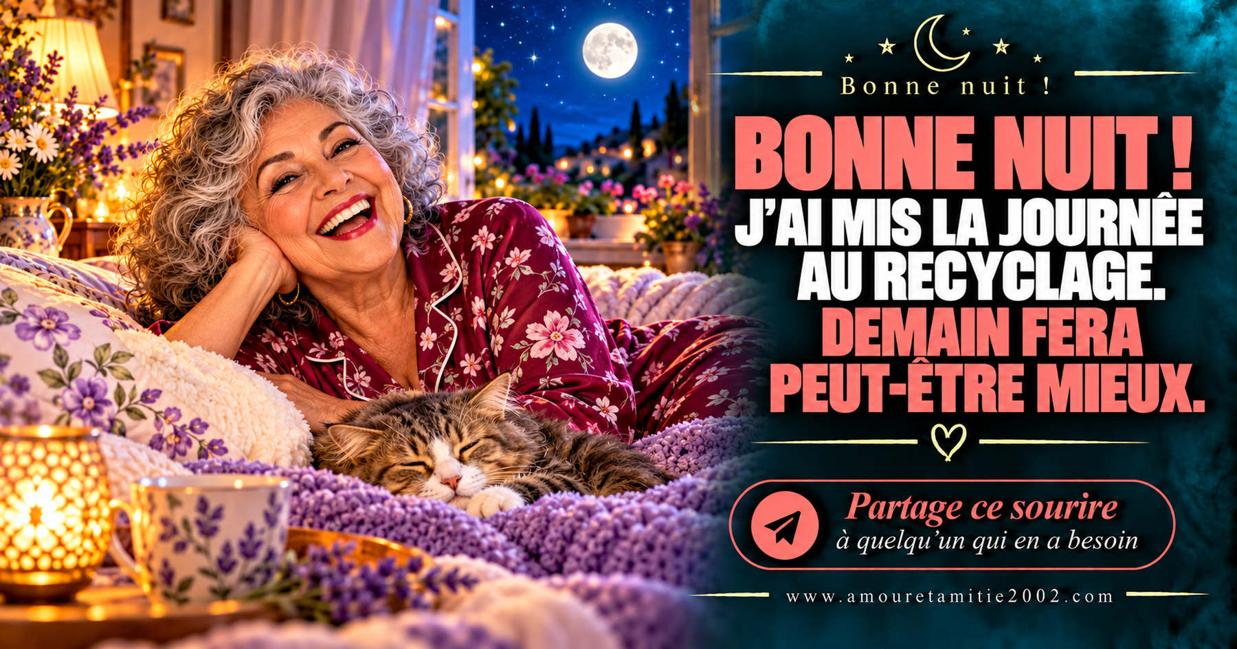 Bonne nuit ! J’ai mis la journée au recyclage. Demain fera peut-être mieux.