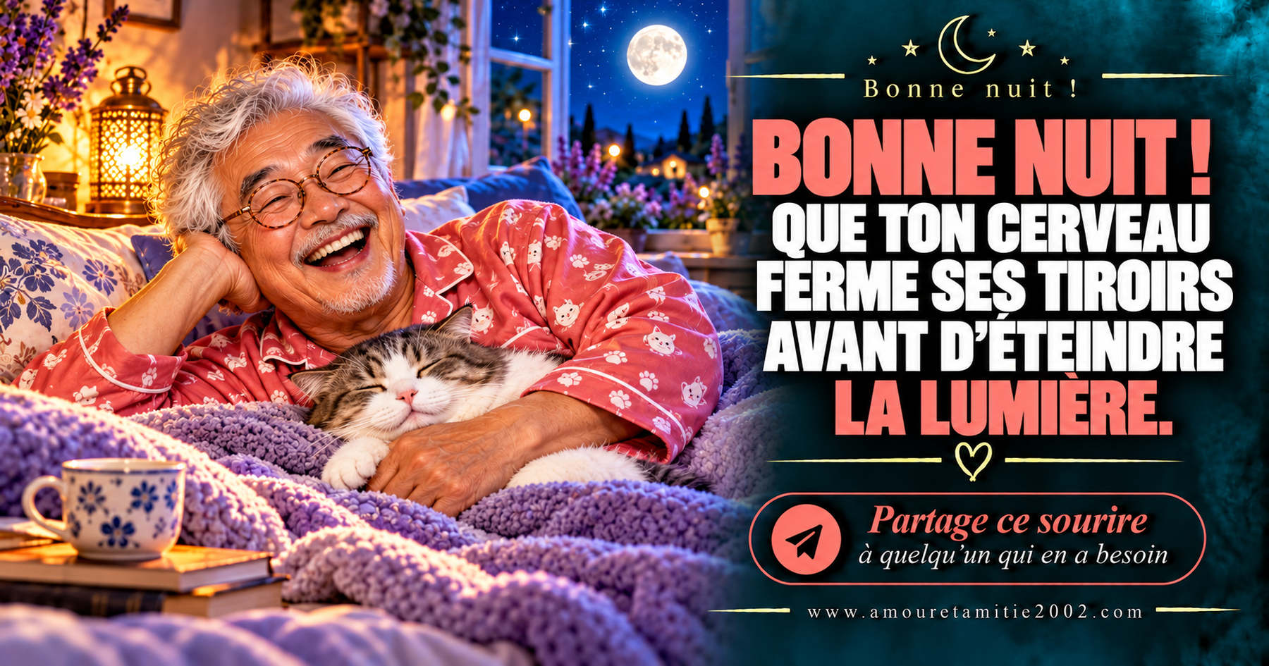 Bonne nuit ! Que ton cerveau ferme ses tiroirs avant d’éteindre la lumière.