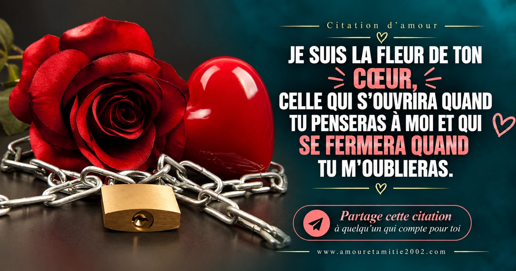Je suis la fleur de ton cœur