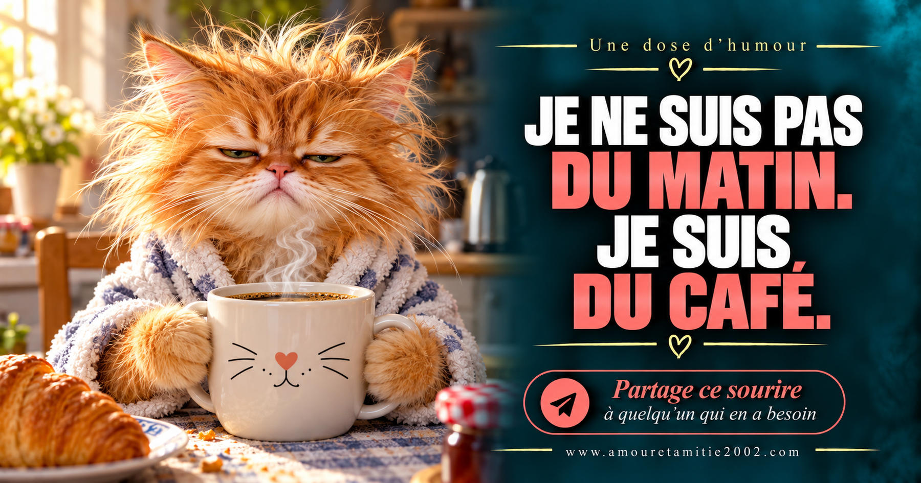 Je ne suis pas du matin. Je suis du café.