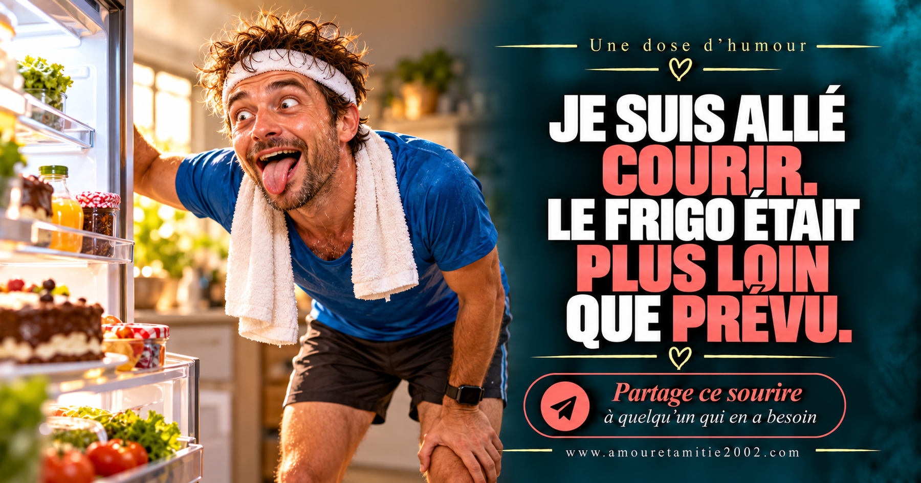 Je suis allé courir. Le frigo était plus loin que prévu.