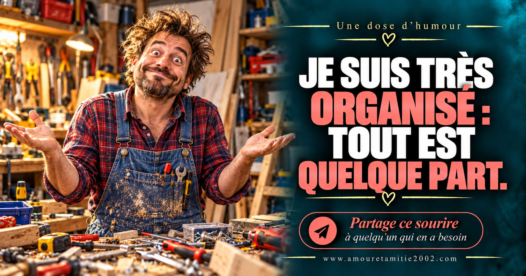 Je suis très organisé : tout est quelque part.