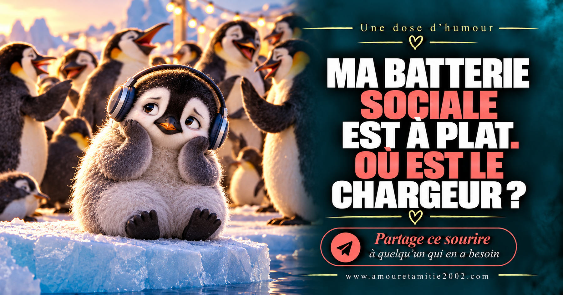 Ma batterie sociale est à plat. Où est le chargeur ?