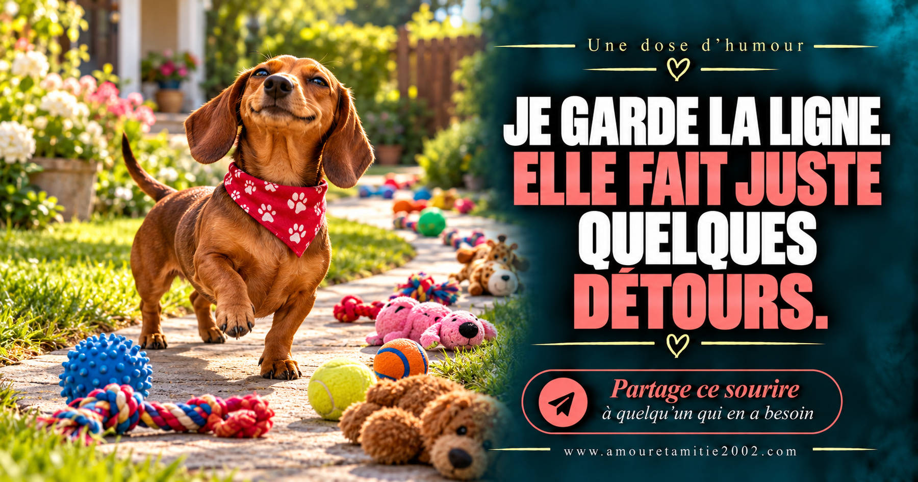 Je garde la ligne. Elle fait juste quelques détours.