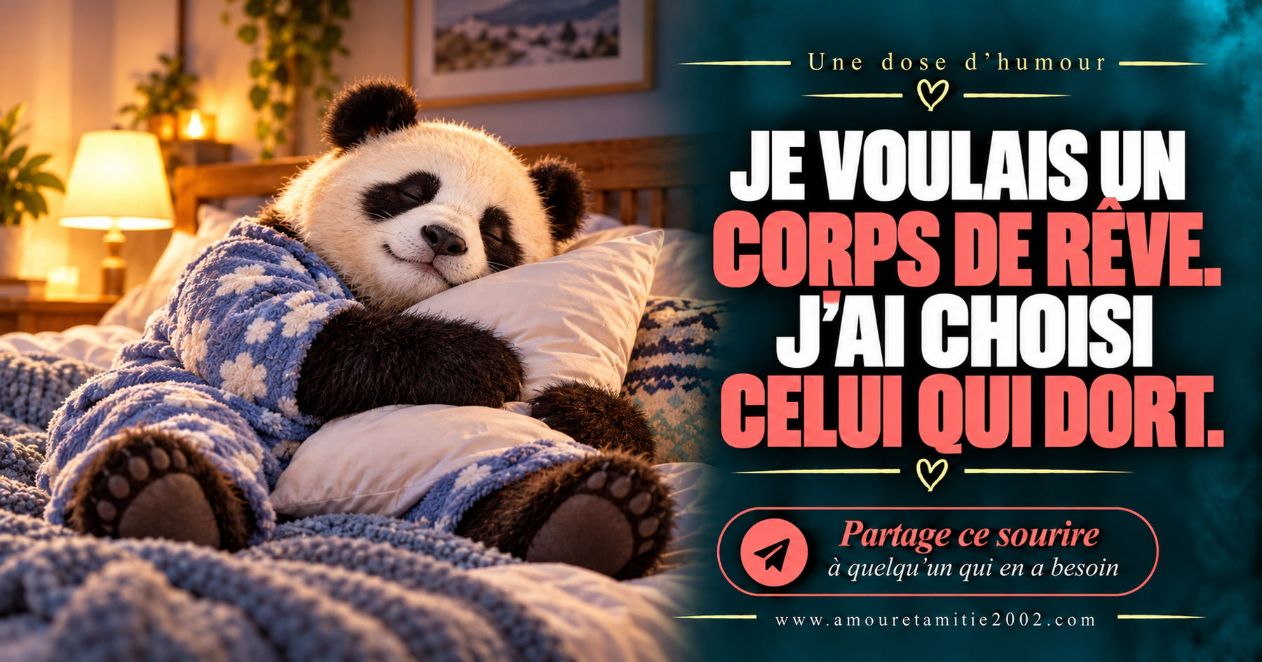 Je voulais un corps de rêve. J’ai choisi celui qui dort.