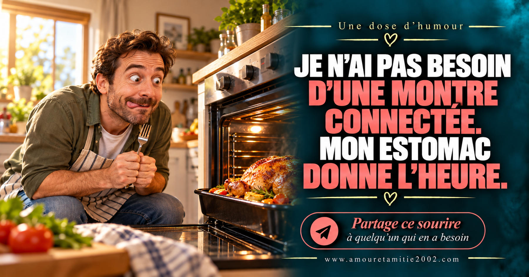 Je n’ai pas besoin d’une montre connectée. Mon estomac donne l’heure.