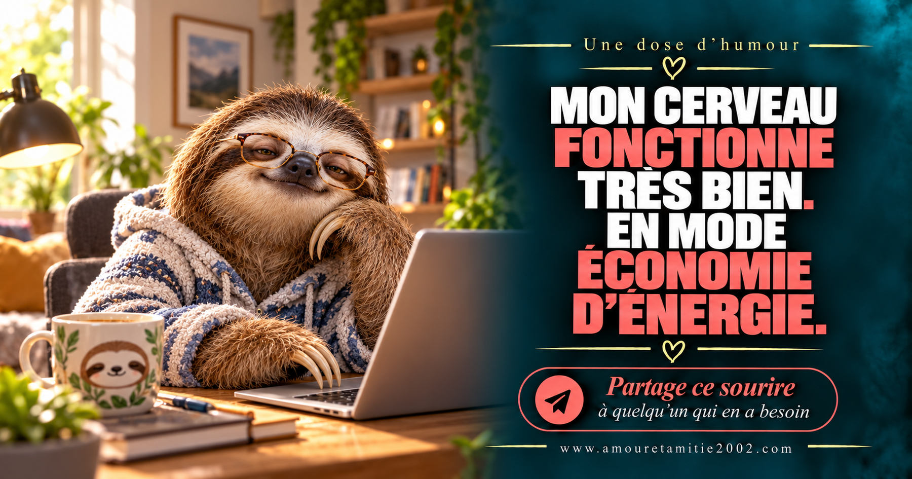 Mon cerveau fonctionne très bien. En mode économie d’énergie.