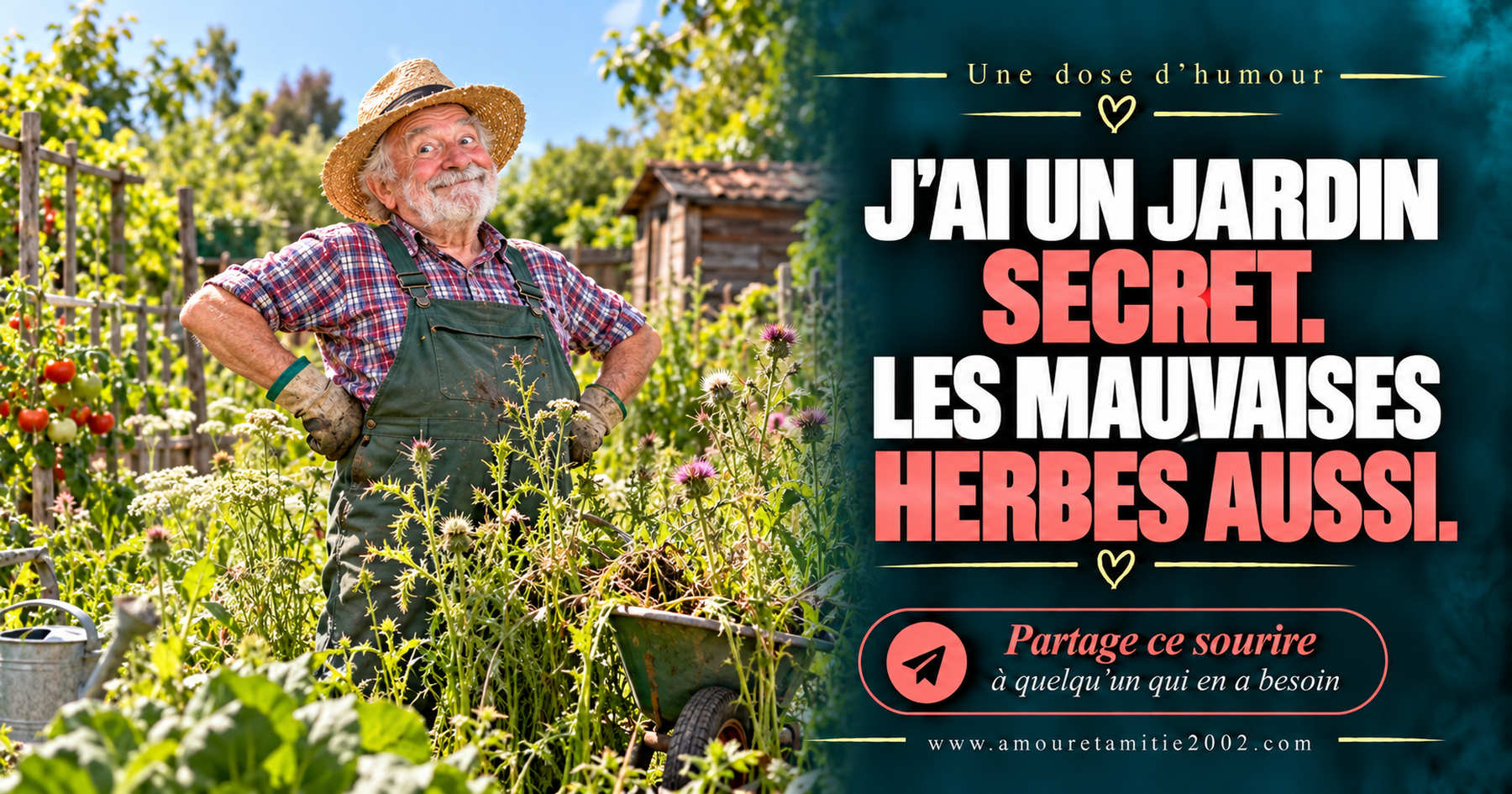 J’ai un jardin secret. Les mauvaises herbes aussi.