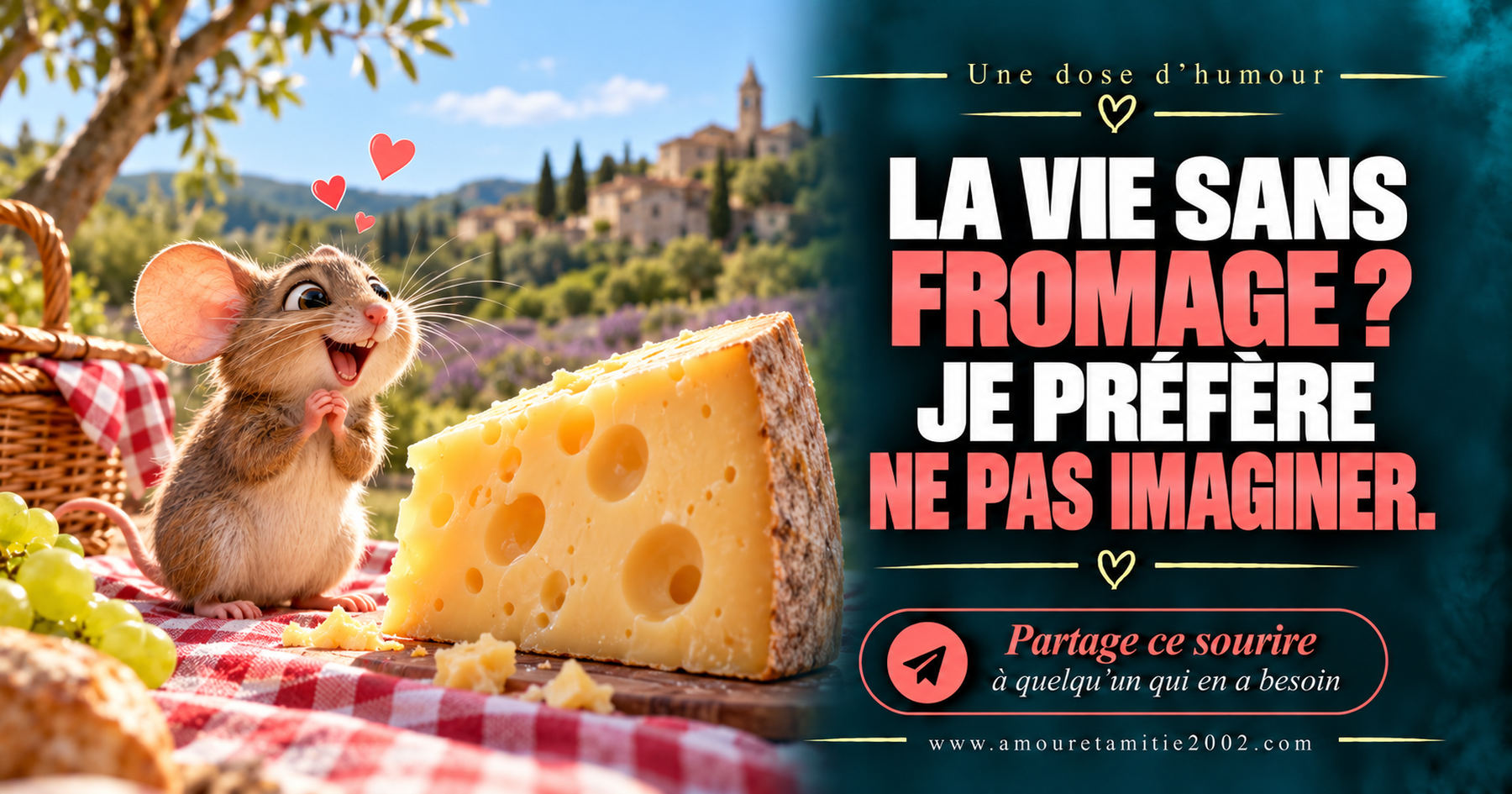 La vie sans fromage ? Je préfère ne pas imaginer.