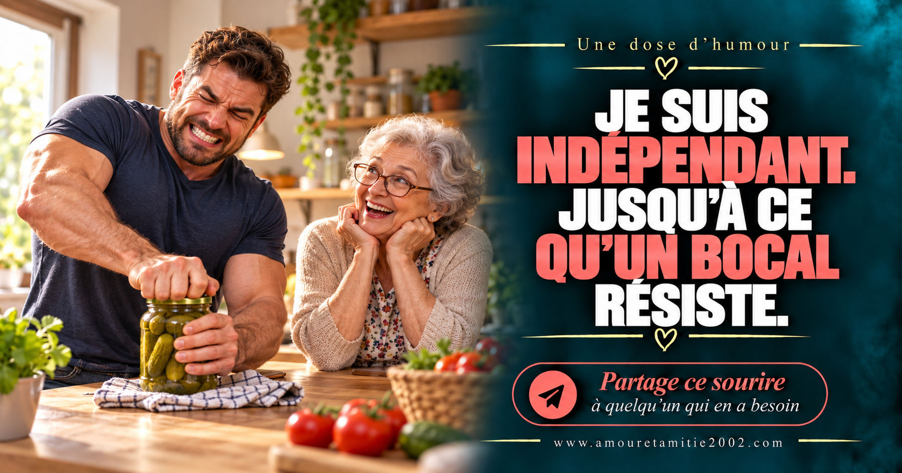 Je suis indépendant. Jusqu’à ce qu’un bocal résiste.