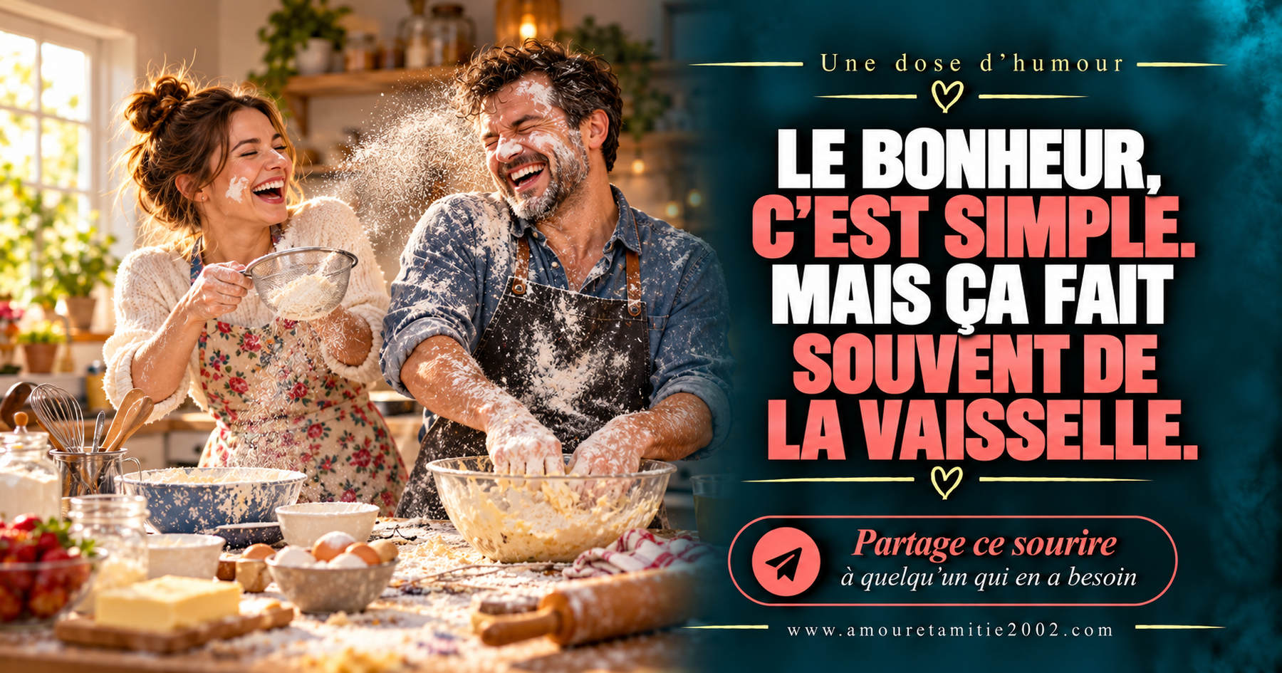 Le bonheur, c’est simple. Mais ça fait souvent de la vaisselle.