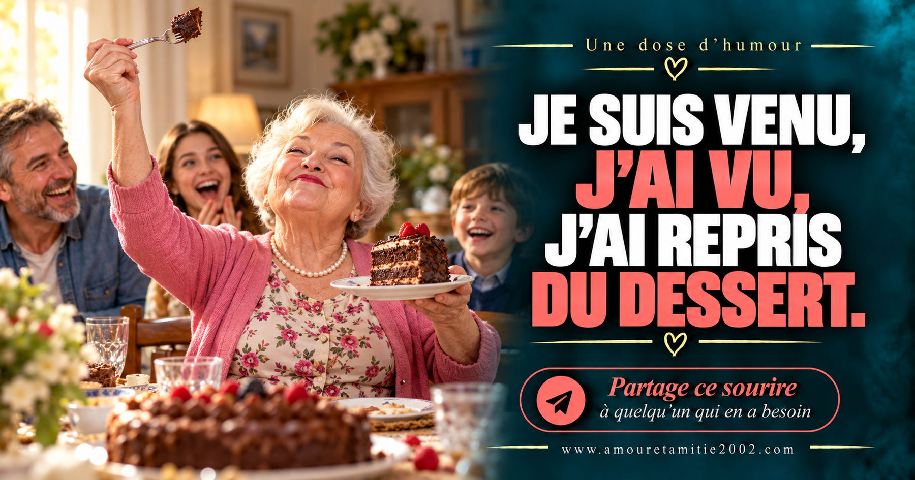 Je suis venu, j’ai vu, j’ai repris du dessert.