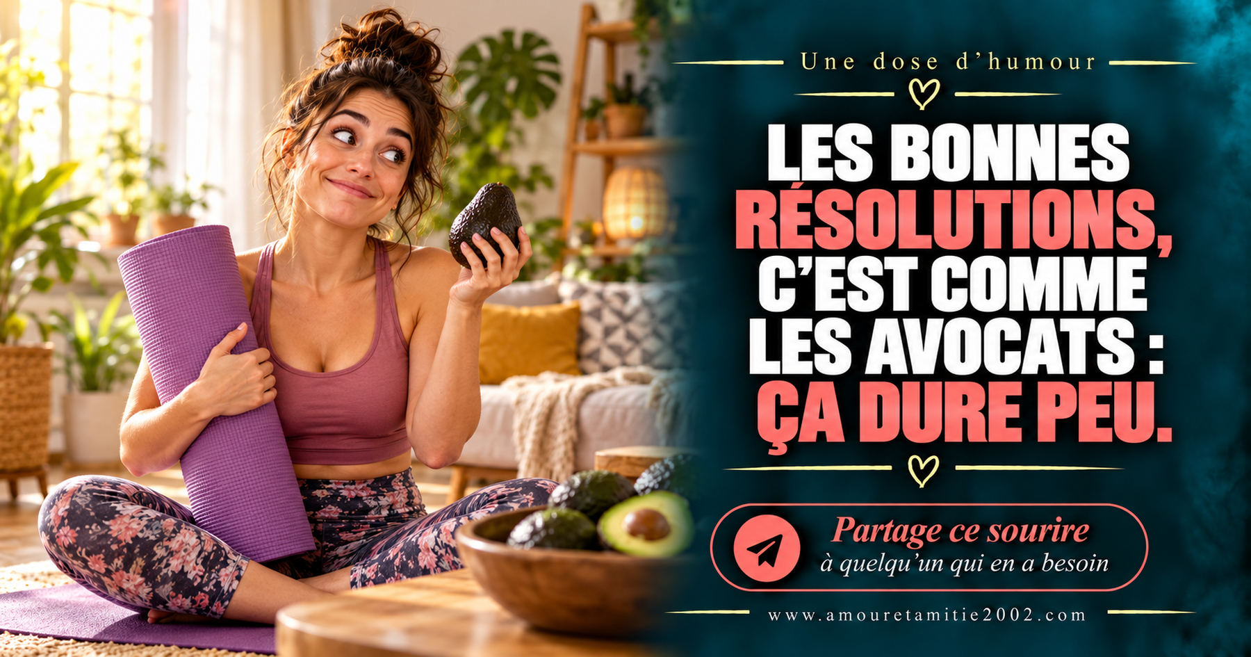 Les bonnes résolutions, c’est comme les avocats : ça dure peu.