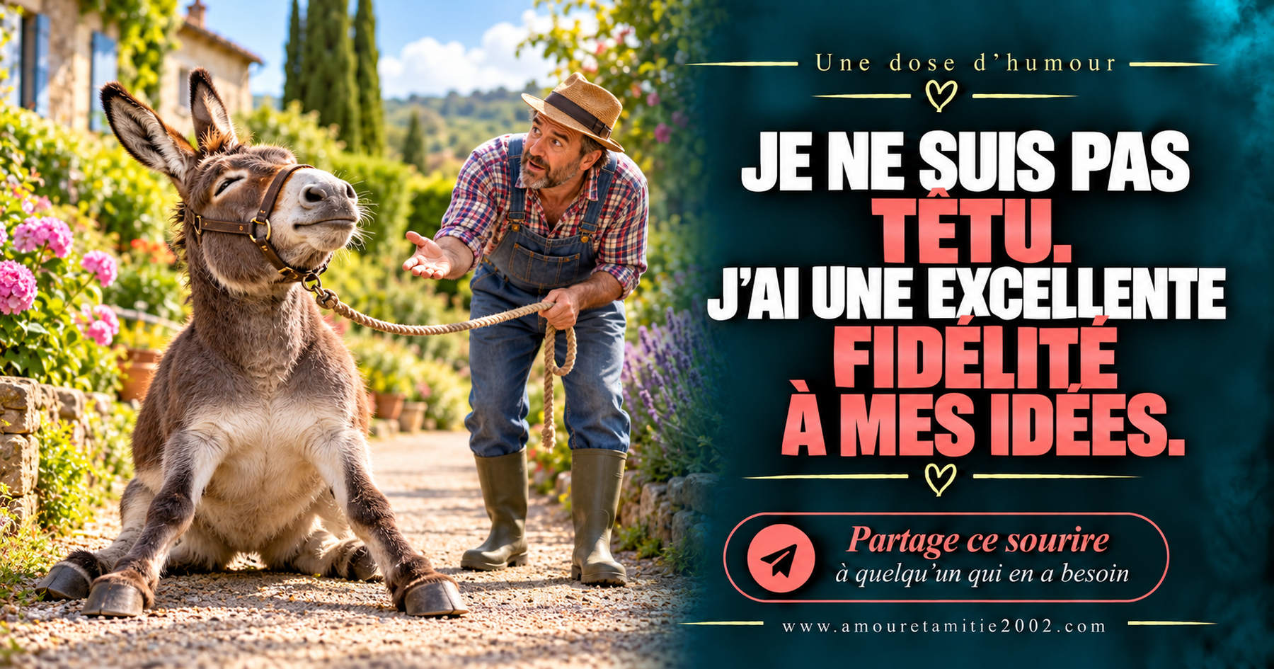 Je ne suis pas têtu. J’ai une excellente fidélité à mes idées.