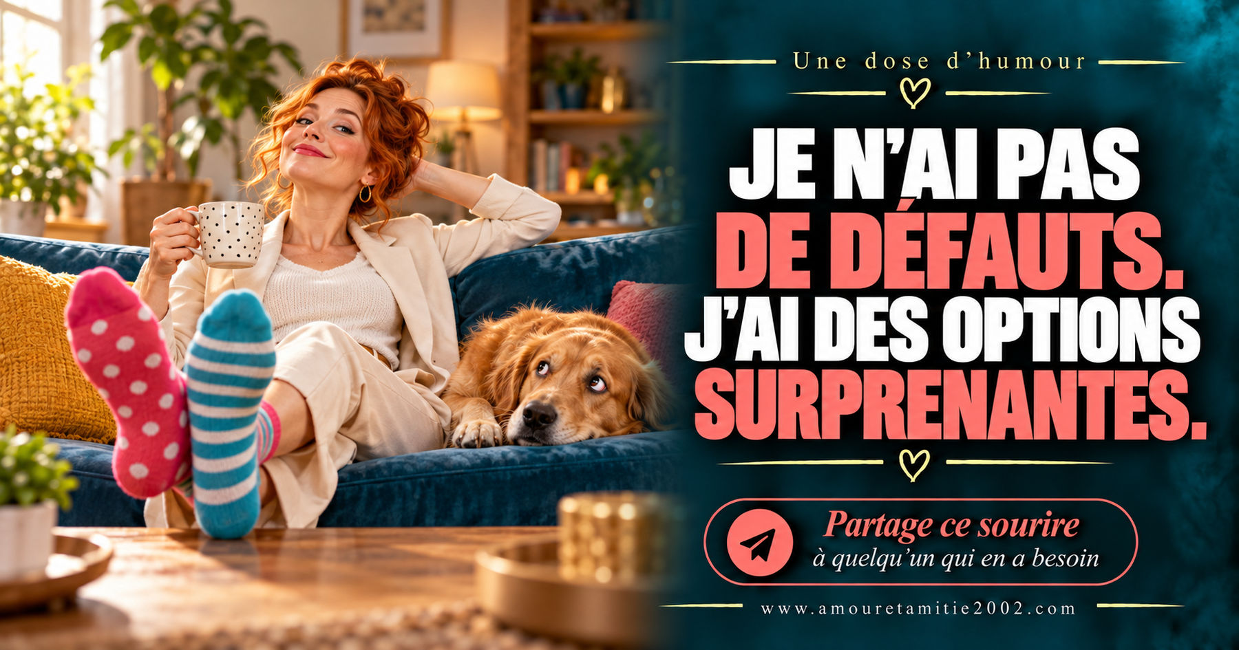 Je n’ai pas de défauts. J’ai des options surprenantes.