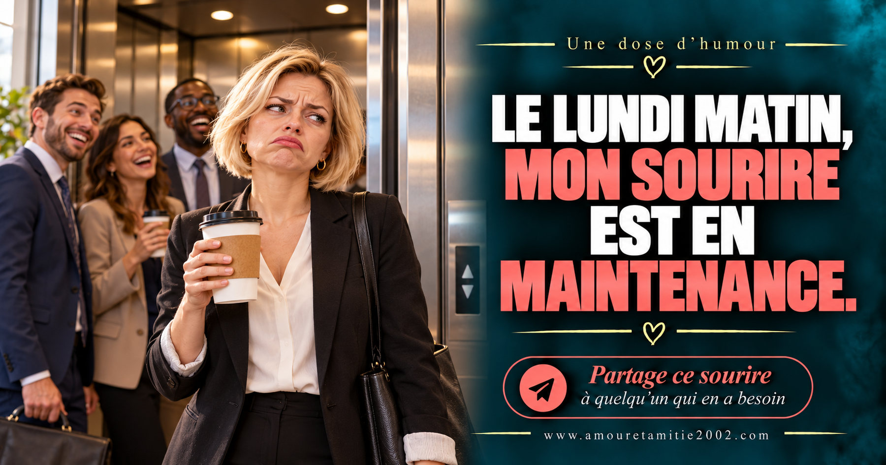 Le lundi matin, mon sourire est en maintenance.
