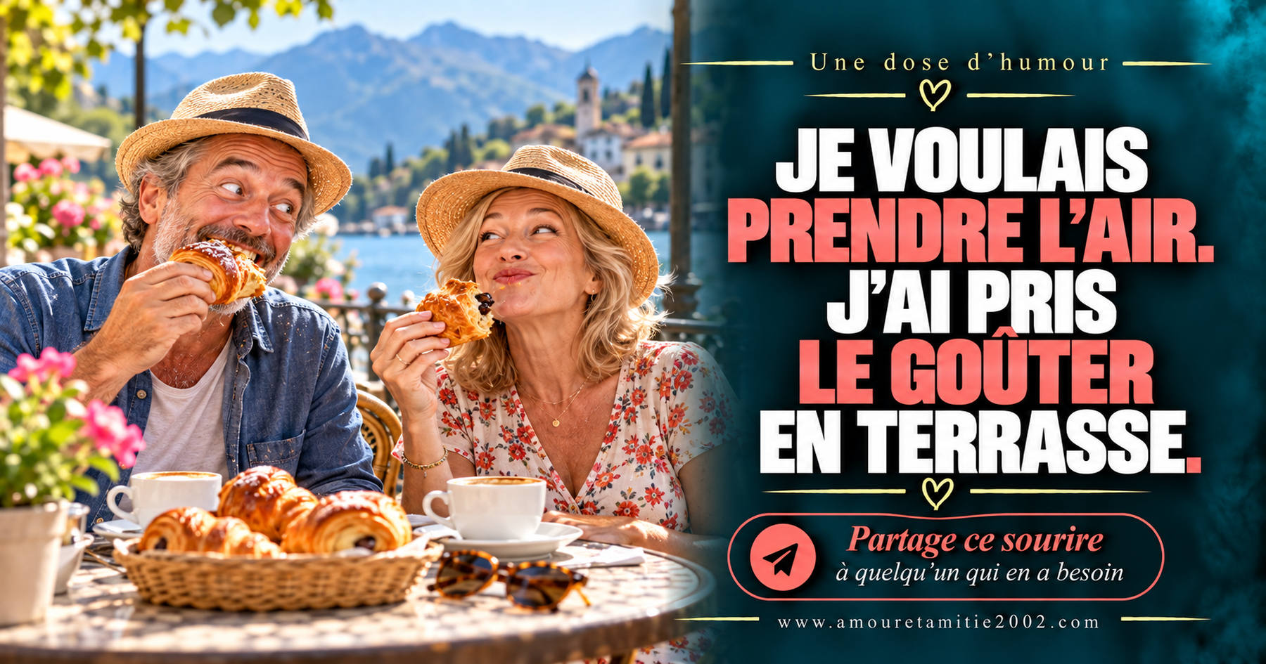 Je voulais prendre l’air. J’ai pris le goûter en terrasse.
