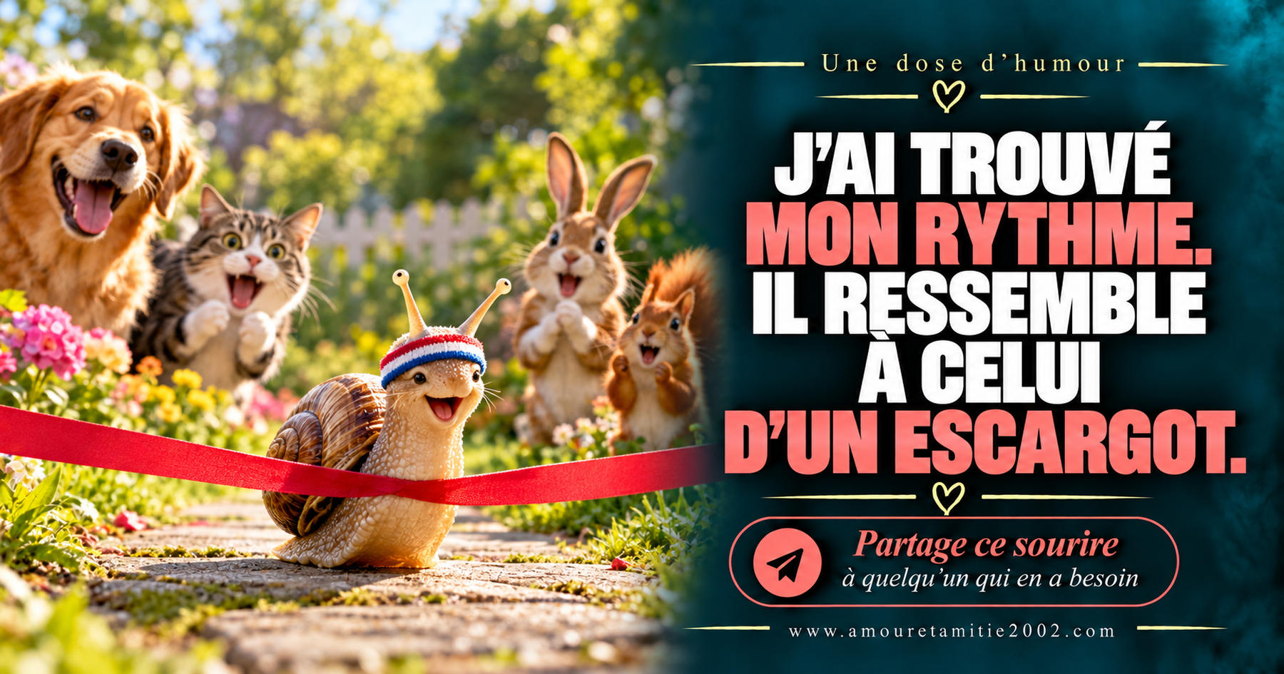 J’ai trouvé mon rythme. Il ressemble à celui d’un escargot.