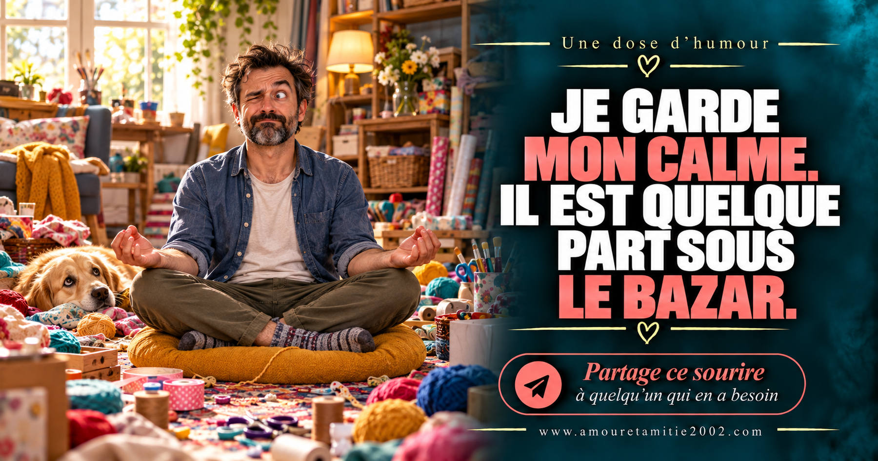 Je garde mon calme. Il est quelque part sous le bazar.
