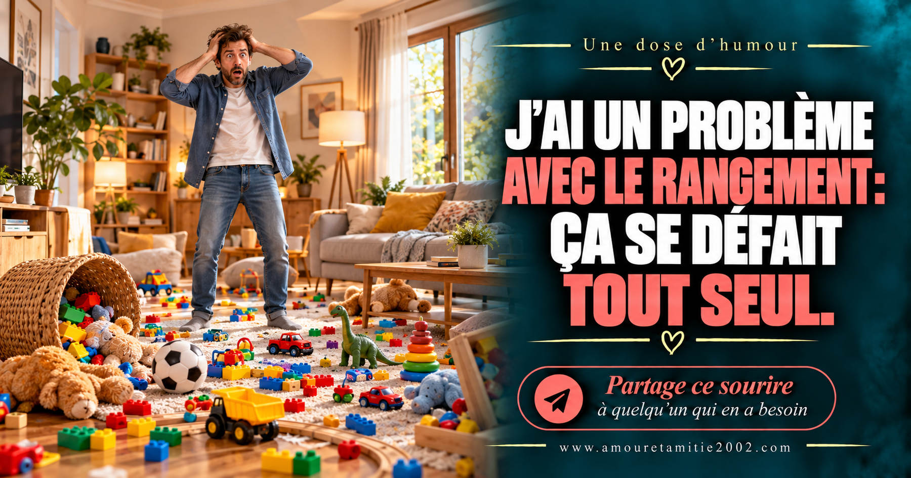 J’ai un problème avec le rangement : ça se défait tout seul.