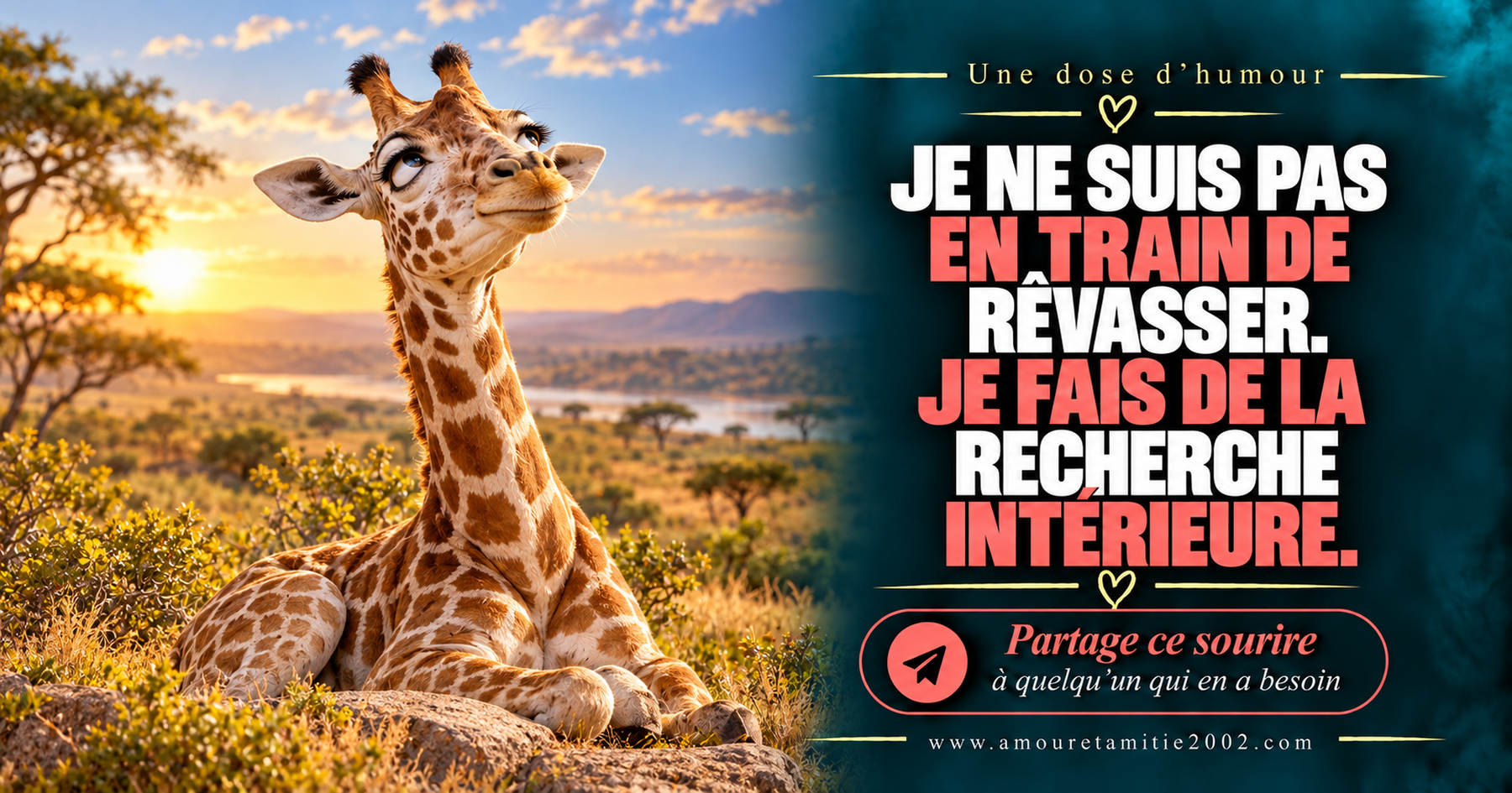 Je ne suis pas en train de rêvasser. Je fais de la recherche intérieure.
