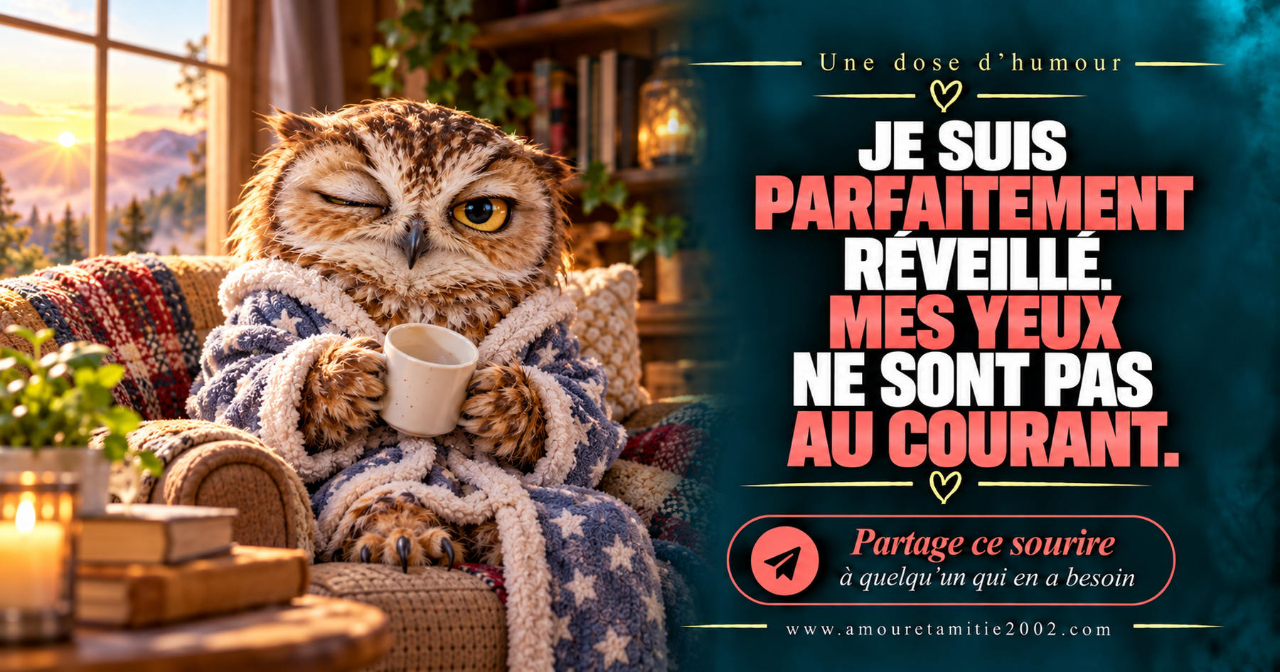 Je suis parfaitement réveillé. Mes yeux ne sont pas au courant.