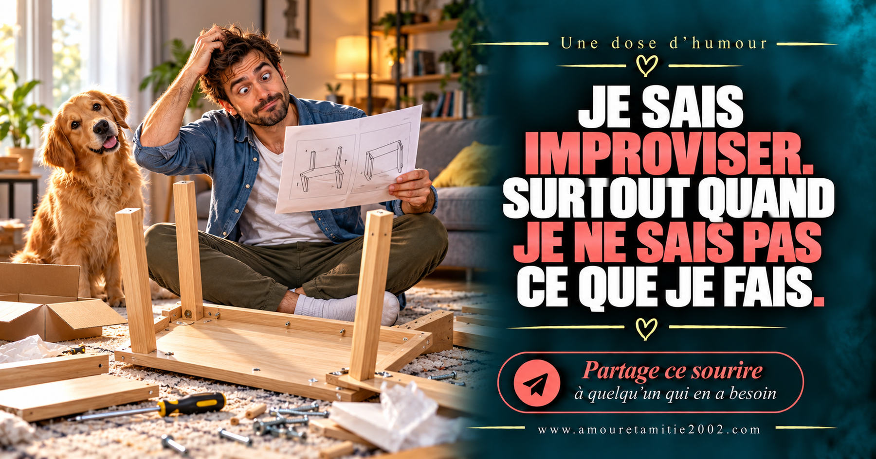 Je sais improviser. Surtout quand je ne sais pas ce que je fais.