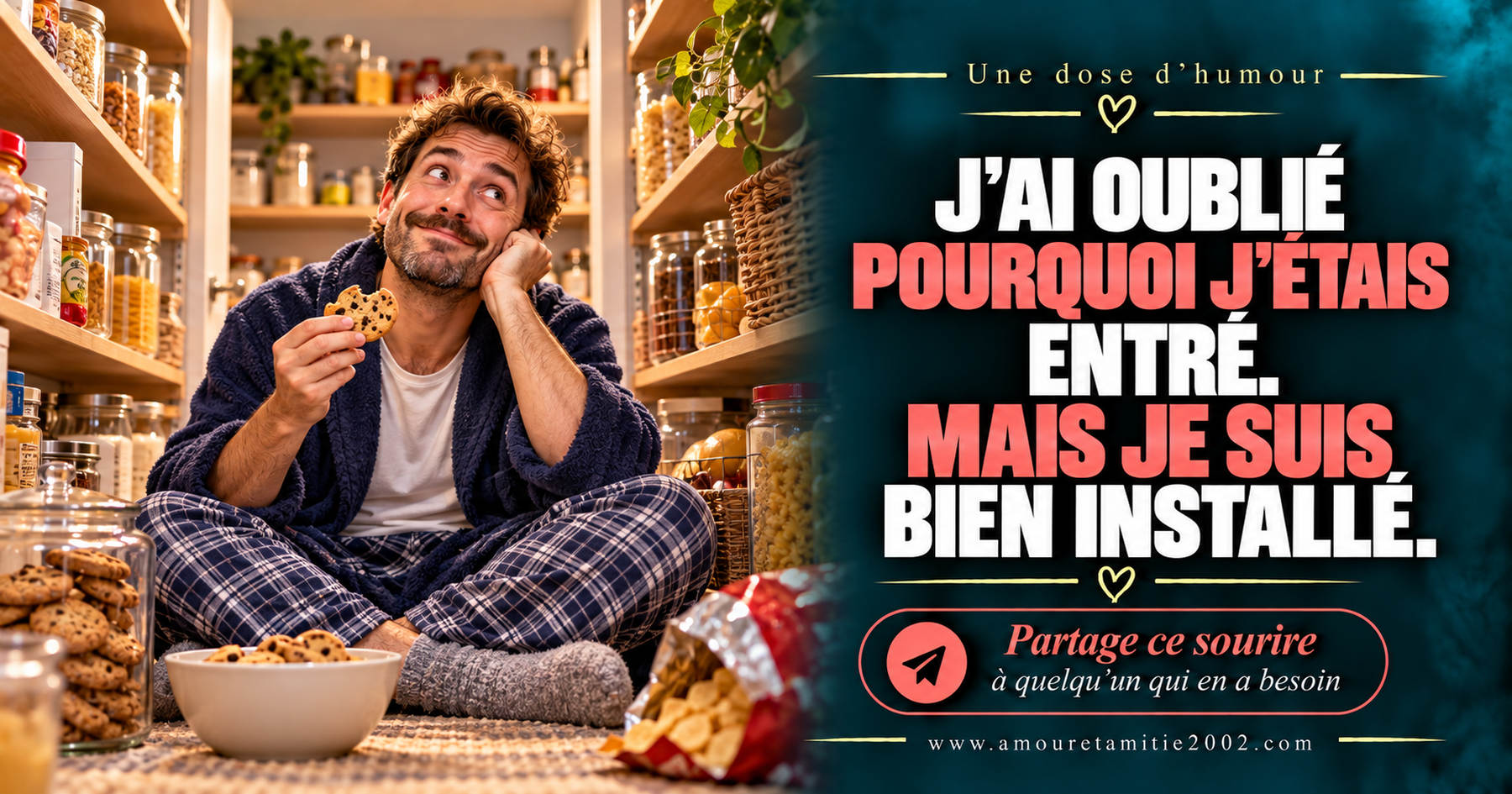 J’ai oublié pourquoi j’étais entré. Mais je suis bien installé.