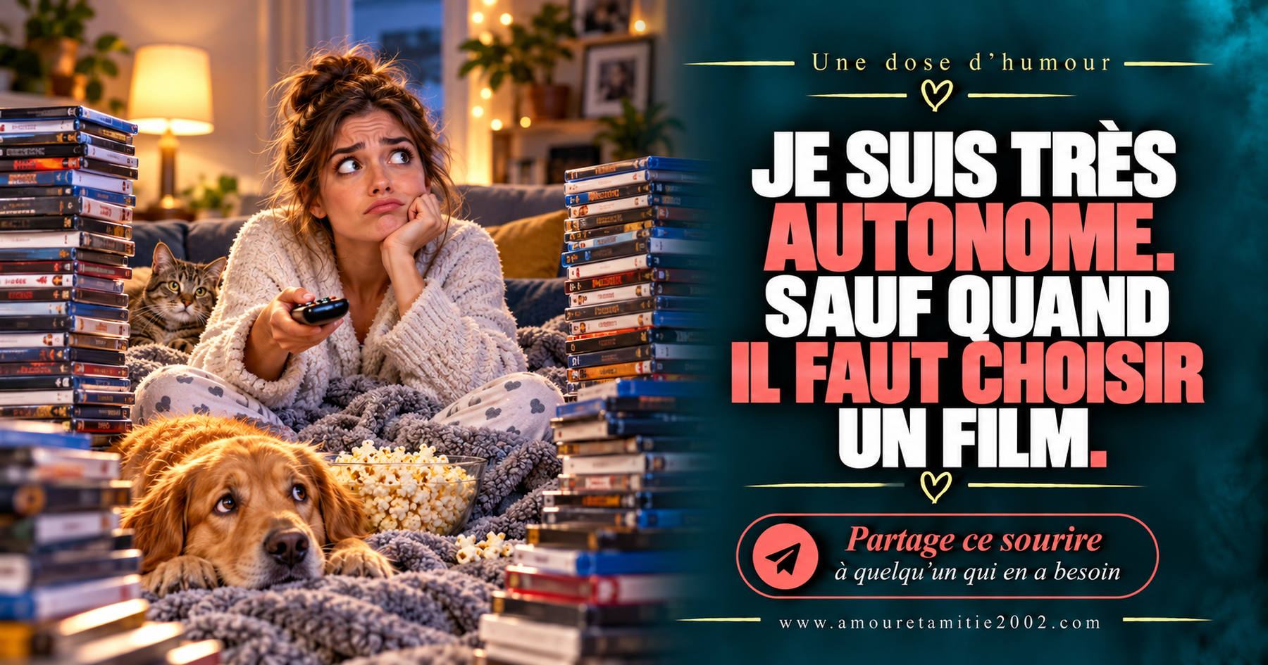 Je suis très autonome. Sauf quand il faut choisir un film.