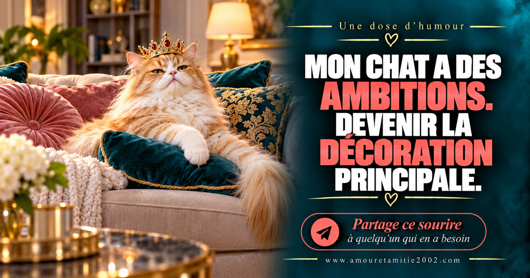 Mon chat a des ambitions. Devenir la décoration principale.