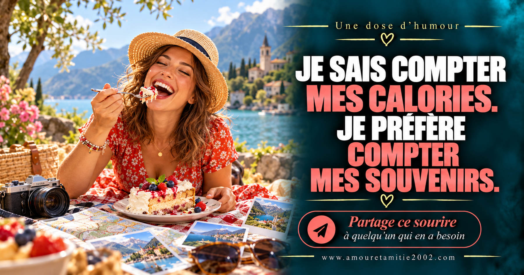 Je sais compter mes calories. Je préfère compter mes souvenirs.